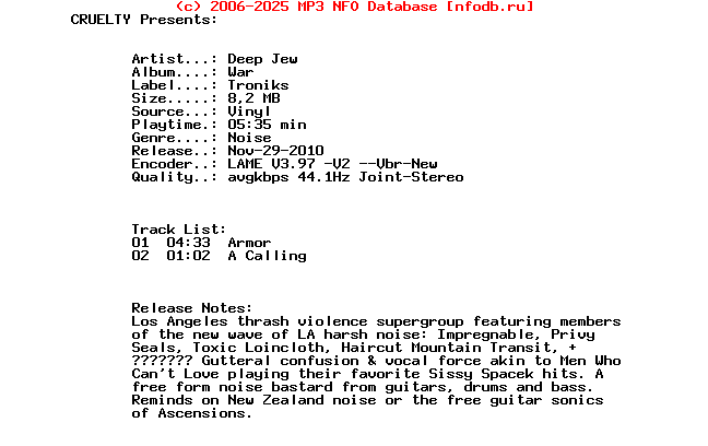 Deep_Jew_-_War-Vinyl-Troniks-2006-CRUELTY