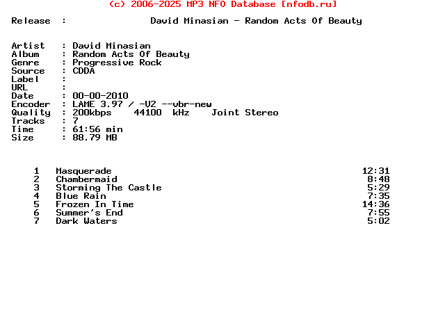 David_Minasian-Random_Acts_Of_Beauty-CD-2010