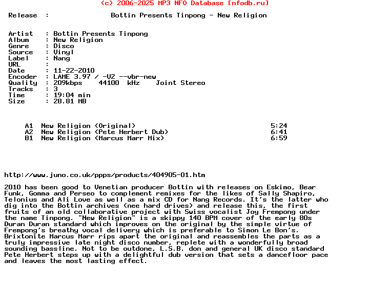 Bottin_Presents_Tinpong-New_Religion-(NANG035)-Vinyl-2010