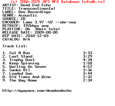 Dead_End_Echo-Transcontinental-2009