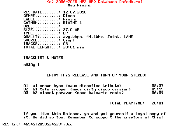 Mau-Rimini-(RIMINI1)-Vinyl-2010