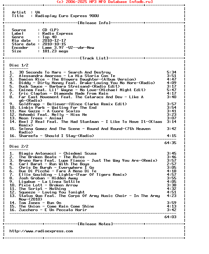 VA-Radioplay_Euro_Express_900U-2CD-2010