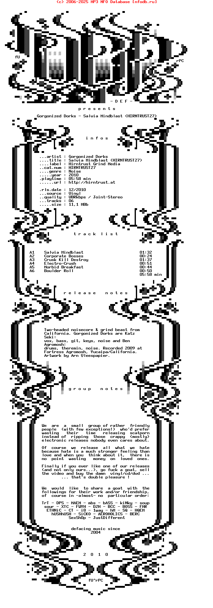 Gorgonized_Dorks-Salvia_Mindblast-(HIRNTRUST27)-Vinyl-2010-DEF