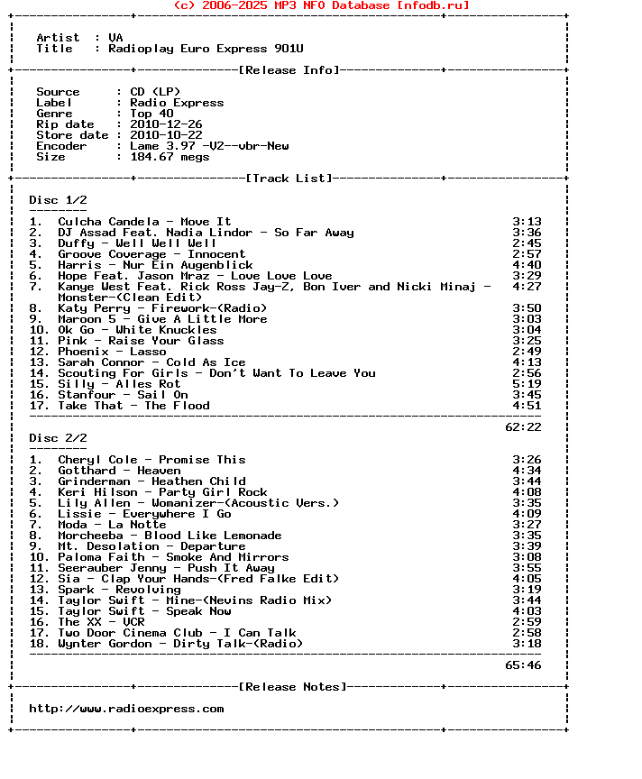 VA-Radioplay_Euro_Express_901U-2CD-2010