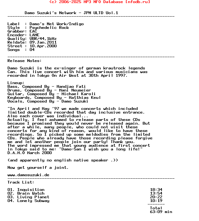 Damo_Suzukis_Network-Jpn_Ultd_Vol.1-2000