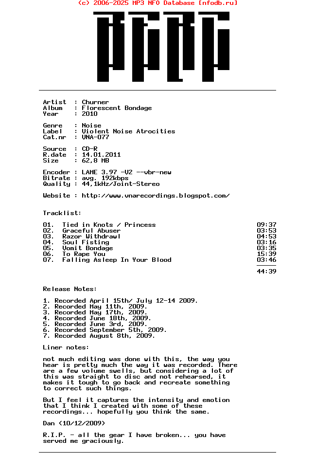 Churner-Florescent_Bondage-CDR-2010-BERC