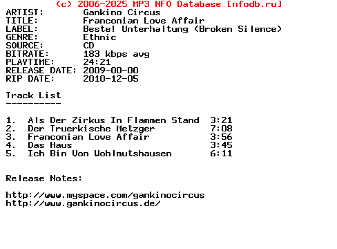 Gankino_Circus-Franconian_Love_Affair-2009
