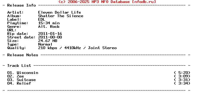 Eleven_Dollar_Life-Shatter_The_Silence-(EP)-2011