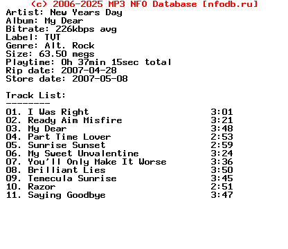 New_Years_Day-My_Dear-2007