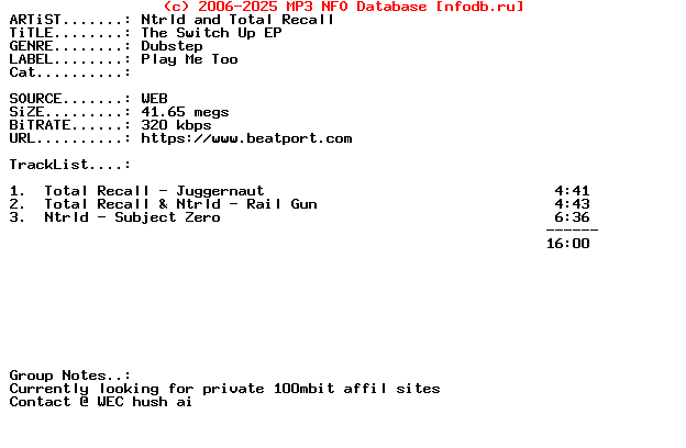 Ntrld_And_Total_Recall-The_Switch_Up_Ep-(PLAYTOO004)-WEB-2011-Wec