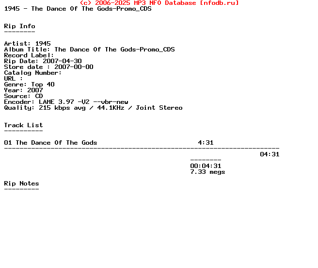 945-The_Dance_Of_The_Gods-Promo_CDS-2007
