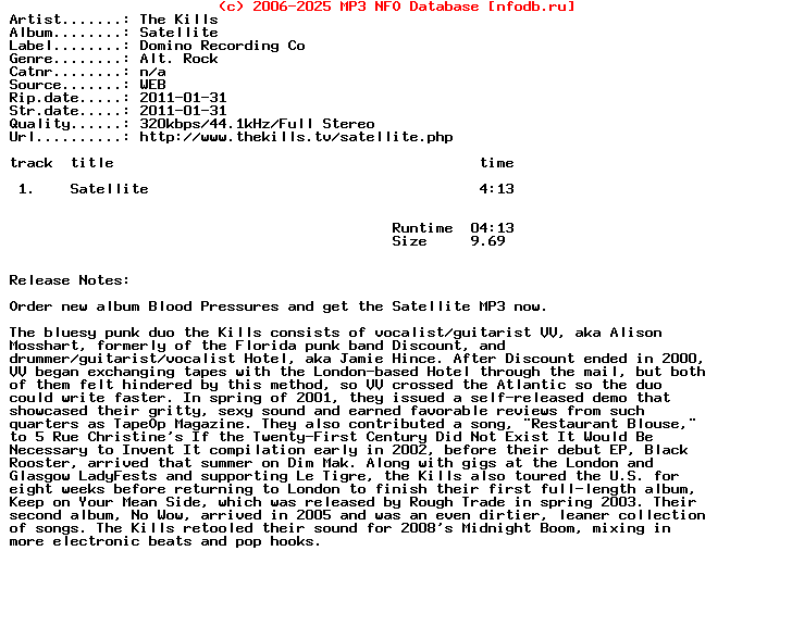 The_Kills-Satellite-2011
