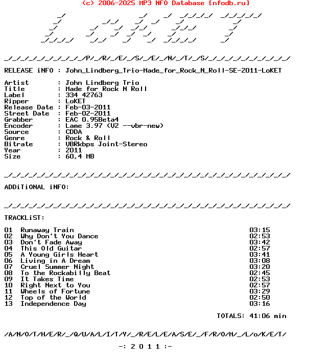 John_Lindberg_Trio-Made_For_Rock_N_Roll-SE-2011-LoKET