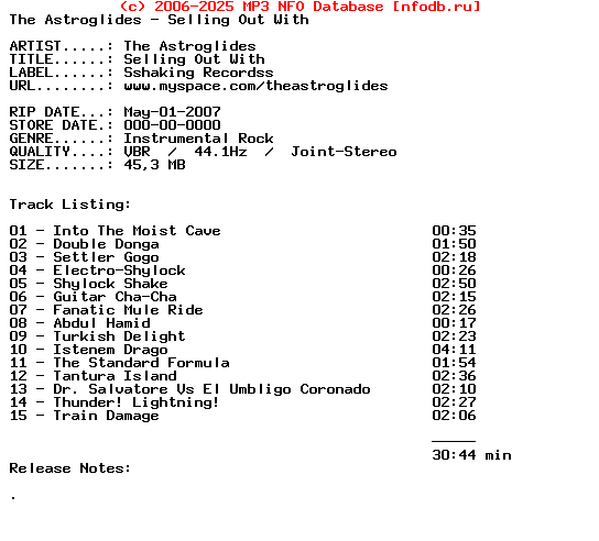 The_Astroglides-Selling_Out_With-2006