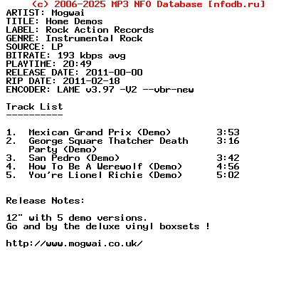 Mogwai-Home_Demos-Vinyl-2011