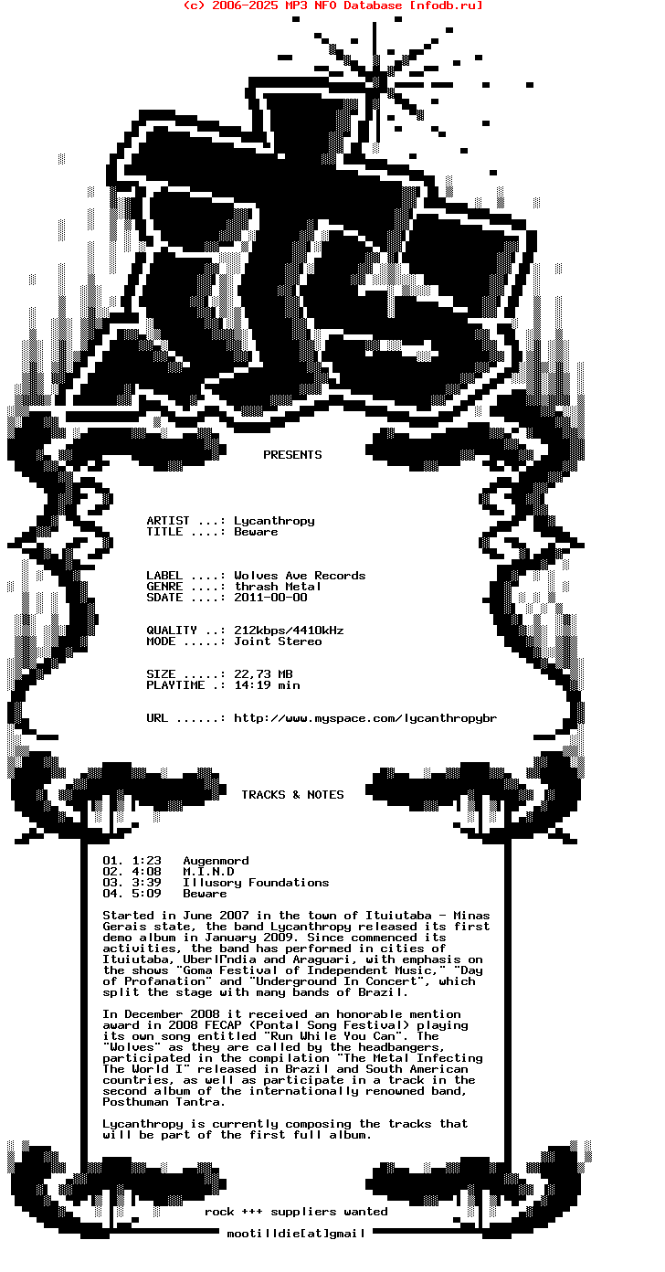 Lycanthropy-Beware-(EP)-2011
