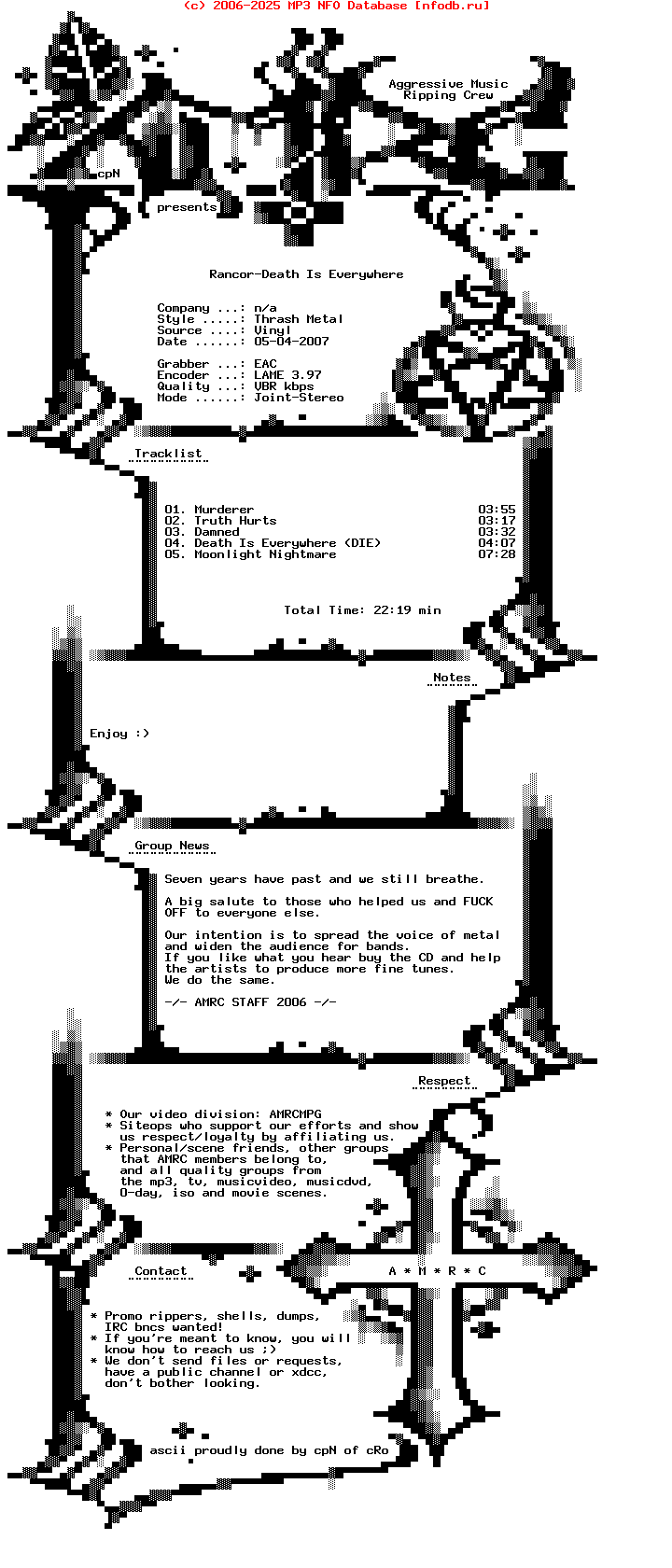 Rancor-Death_Is_Everywhere-EP-2006-AMRC