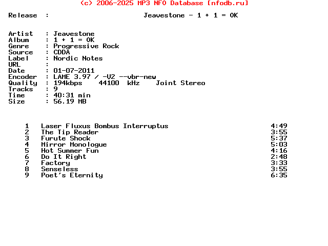 Jeavestone-1_And_1_Ok-CD-2011