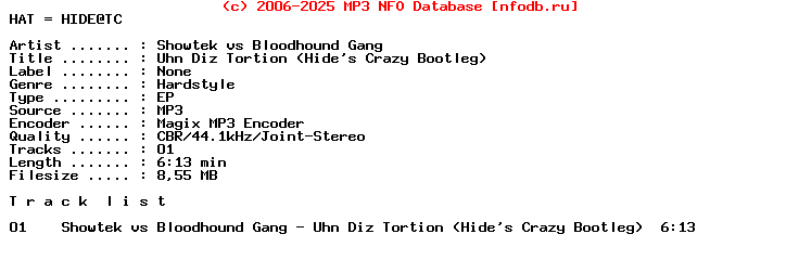 Showtek_Vs_Bloodhound_Gang_-_Uhn_Diz_Tortion_(HIDES_CRAZY_BOOTLEG)-CDM-2007-Hat