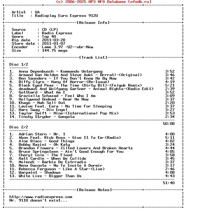 VA-Radioplay_Euro_Express_912U-2CD-2011