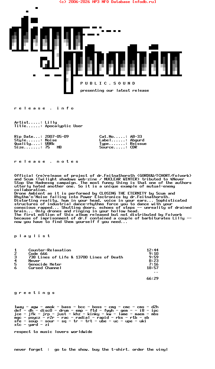 Lilly-Apocalyptic_User-Reissue-CDR-(ABGURD)-2006-DPS
