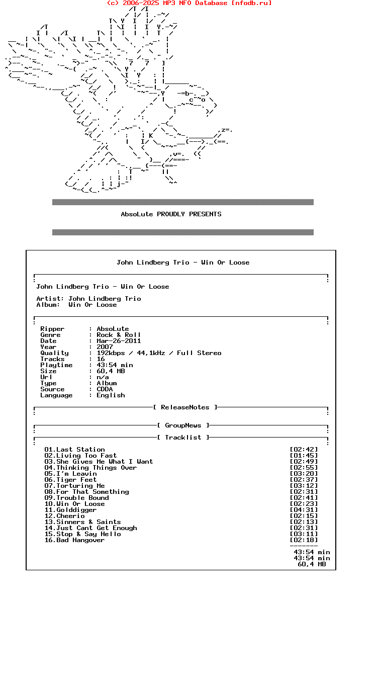 John_Lindberg_Trio_-_Win_Or_Loose-2007-Absolute_Int