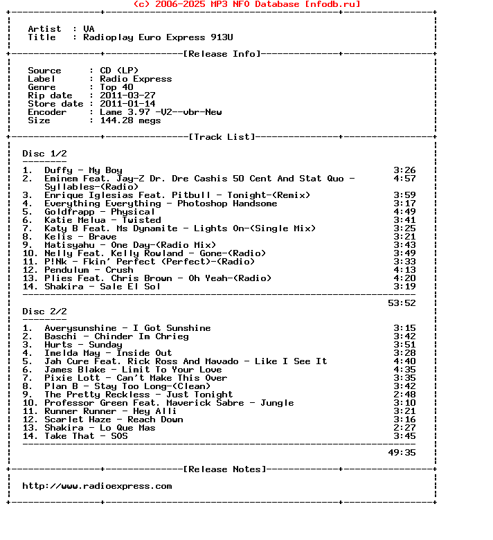 VA-Radioplay_Euro_Express_913U-2CD-2011