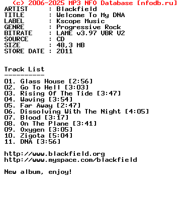 Blackfield-Welcome_To_My_Dna-2011