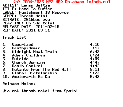Legen_Beltza-Need_To_Suffer-2011