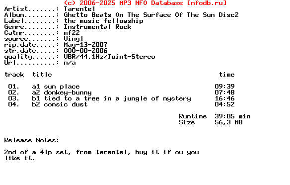 Tarentel-Ghetto_Beats_On_The_Surface_Of_The_Sun_Disc2-Lp-2006