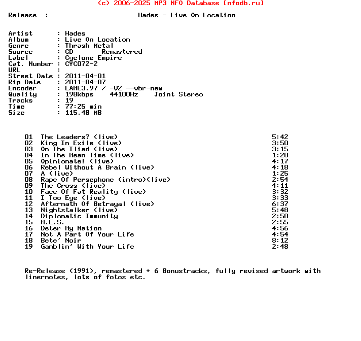 Hades-Live_On_Location-(CYC072-2)-Remastered_Cd-2011