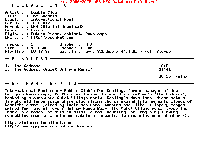 Bubble_Club-The_Goddess-(IFEEL012)-WEB-2011