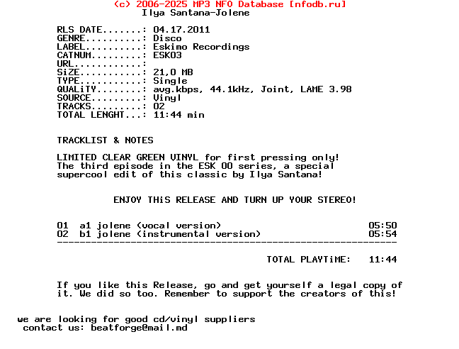 Ilya_Santana-Jolene-(ESK03)-Vinyl-2011