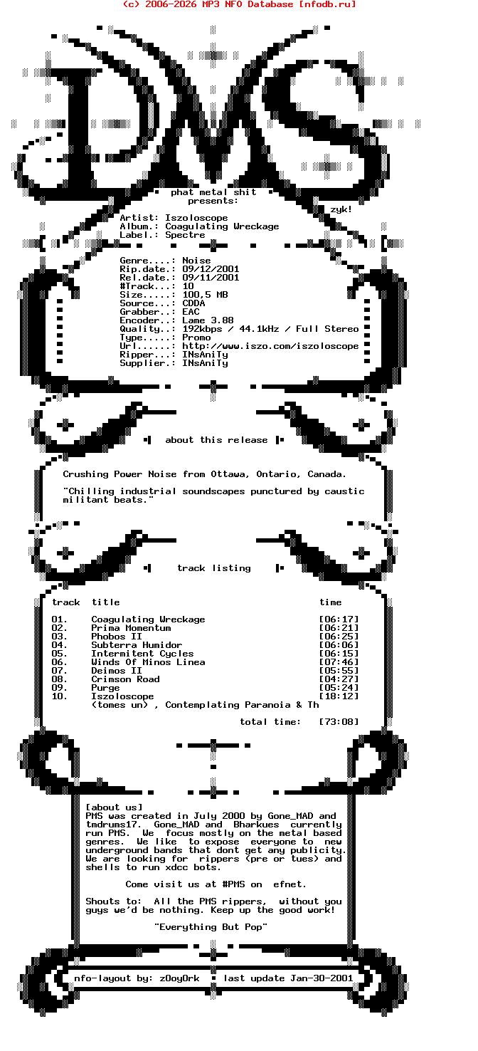 Iszoloscope-Coagulating_Wreckage-Promo-2001-PMS