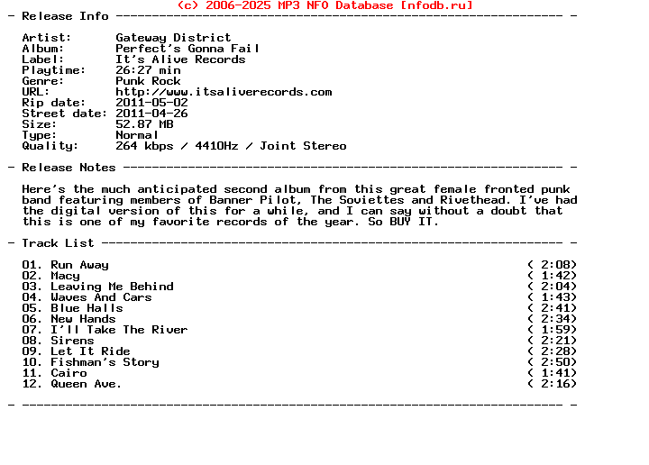 Gateway_District-Perfects_Gonna_Fail-2011