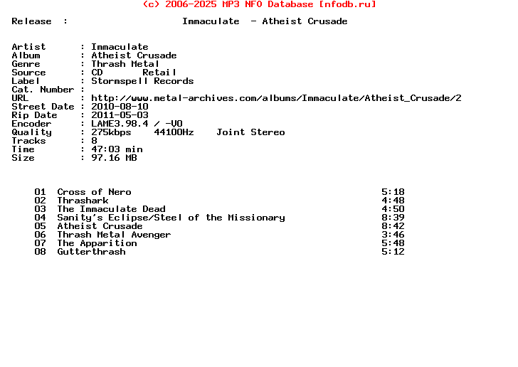 Immaculate-Atheist_Crusade-CD-2010