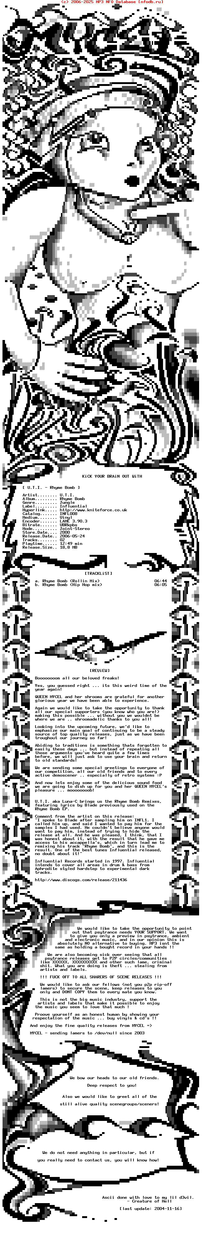 U.T.I._-_Rhyme_Bomb-(INFL008)-Vinyl-2000-MYCEL