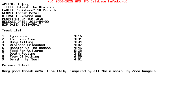Injury-Unleash_The_Violence-2011