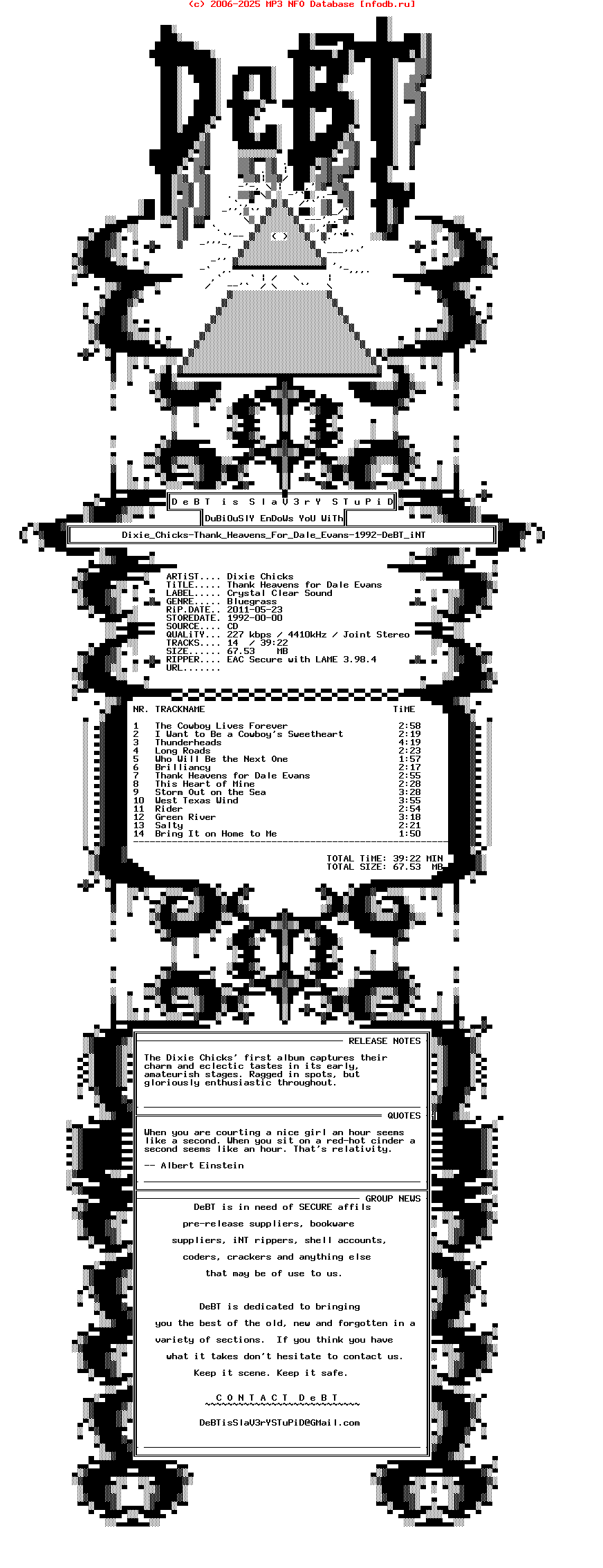 Dixie_Chicks-Thank_Heavens_For_Dale_Evans-1992-DeBT