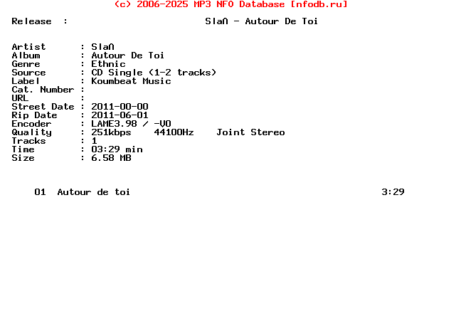 Slai-Autour_De_Toi-Promo_CDS-FR-2011
