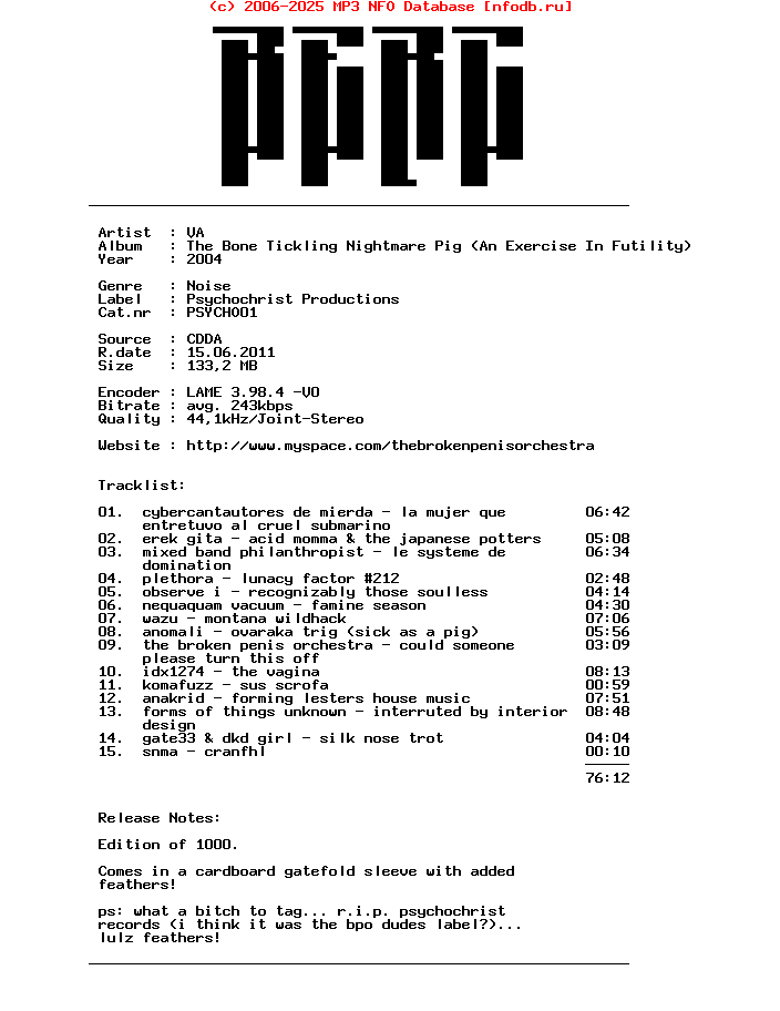 VA-The_Bone_Tickling_Nightmare_Pig_(AN_EXERCISE_IN_FUTILITY)-2004-BERC