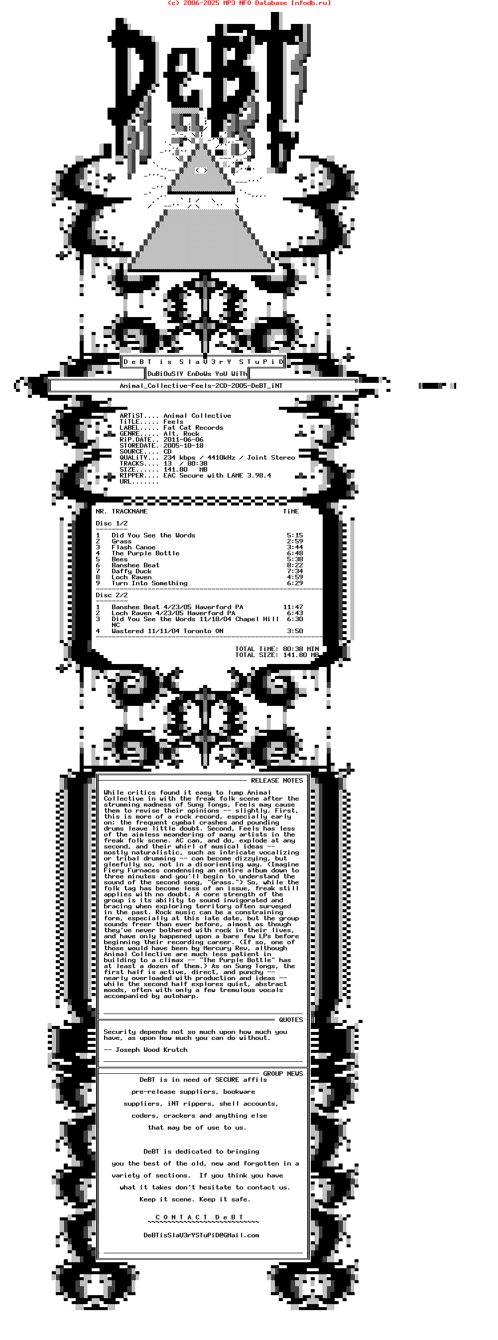 Animal_Collective-Feels-2CD-2005-DeBT