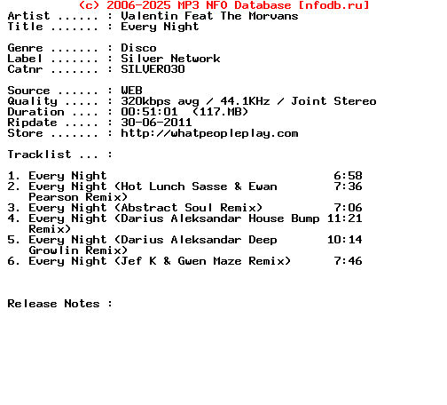 Valentin_Feat_The_Morvans-Every_Night-(SILVER030)-WEB-2011