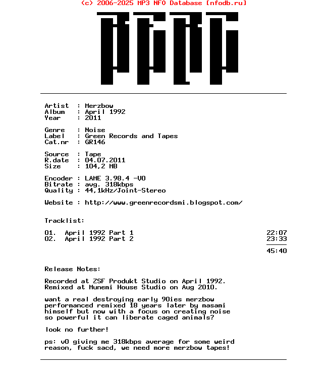 Merzbow-April_1992-Tape-2011-BERC