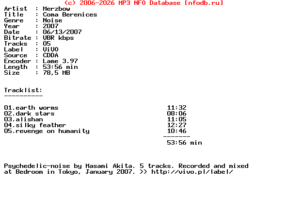 Merzbow-Coma_Berenices-2007