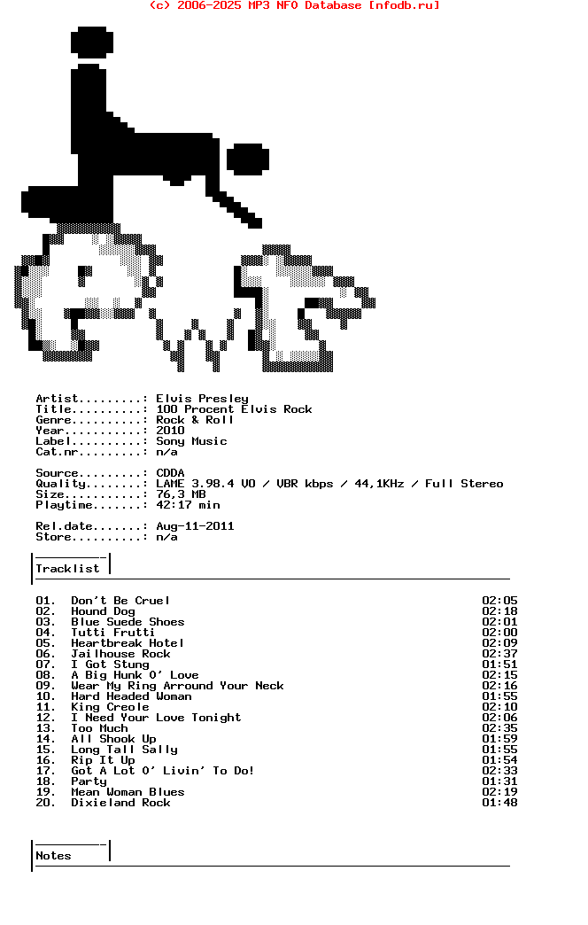 Elvis_Presley-100_Procent_Elvis_Rock-2010-PWT