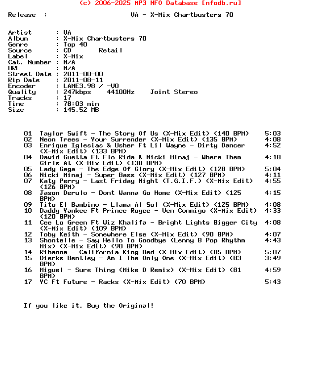 VA-X-Mix_Chartbusters_70-CD-2011