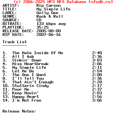 Rip_Carson-My_Simple_Life-2005