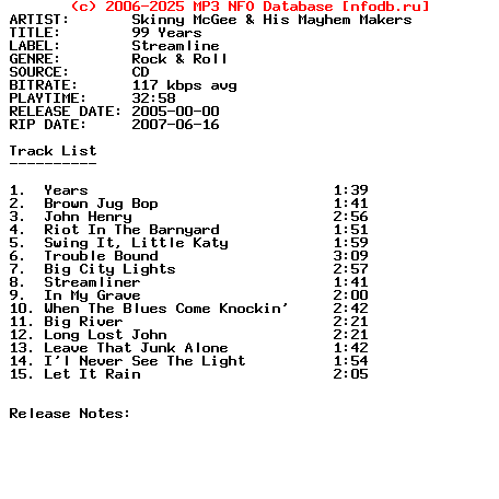 Skinny_Mcgee_And_His_Mayhem_Makers-99_Years-2005