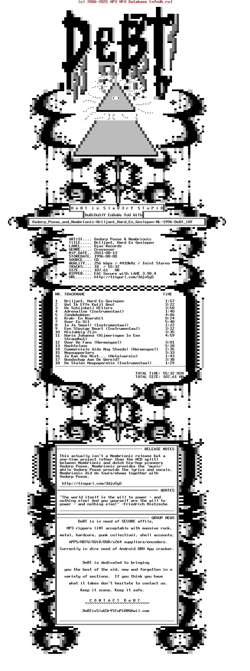 Osdorp_Posse_And_Nembrionic-Briljant_Hard_En_Geslepen-NL-1996-DeBT